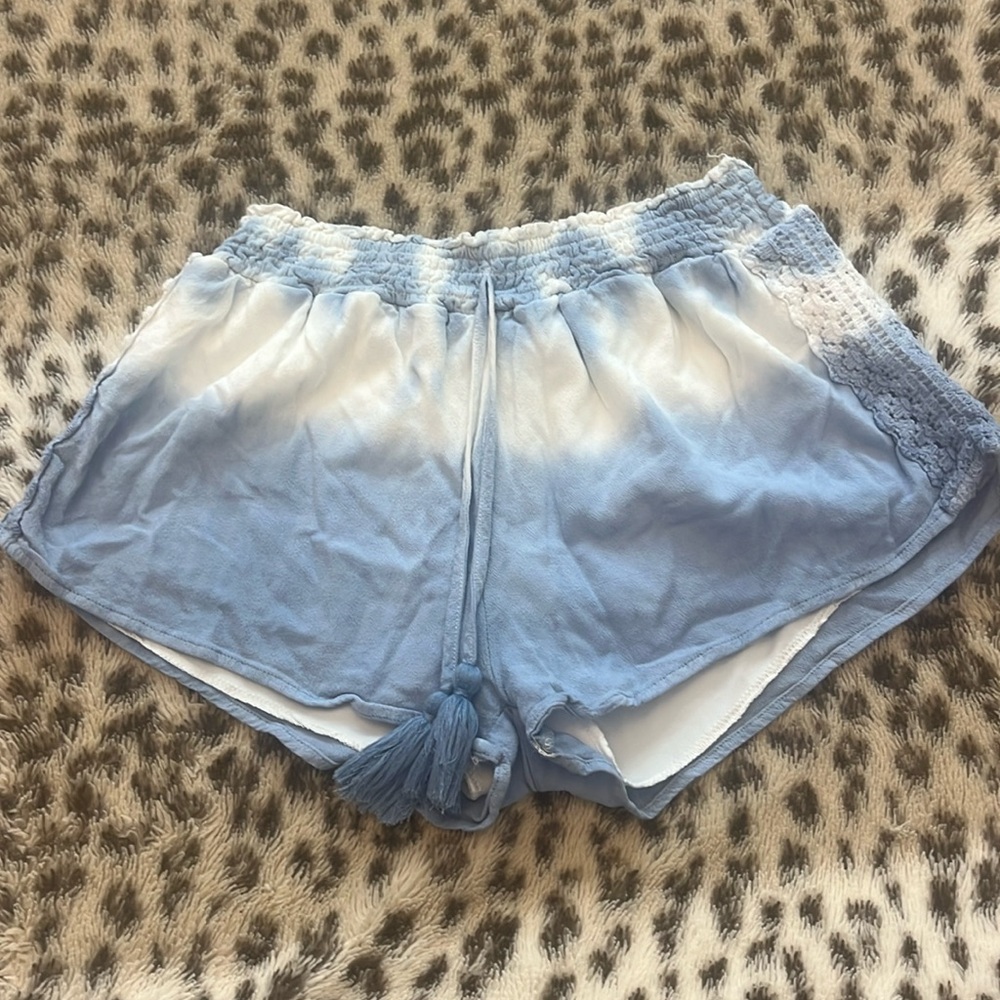 Perfect Condition lounge crochet tye dye shorts
